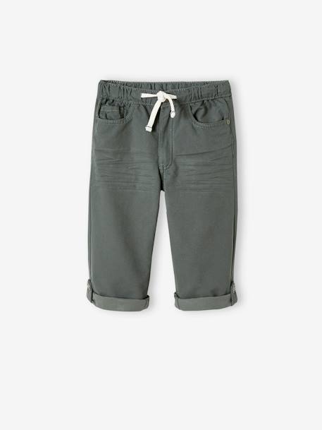 Indestructible Trousers for Boys, Convert into Cropped Trousers Blue+GREEN MEDIUM SOLID WITH DESIG 