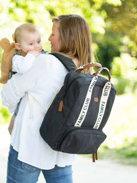 Changing Backpack, Family Club Signature by CHILDHOME black+ecru 