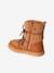 High Top Leather & Plush Trainer Boots  for Girls brown 