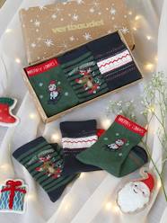 Boys-Underwear-Socks-Gift Box with 3 Pairs of Christmas Socks for Boys