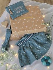 Baby-Dresses & Skirts-Christmas Gift Box "Adoré" for Babies: Skirt, Headband & Embroidered Clutch Bag