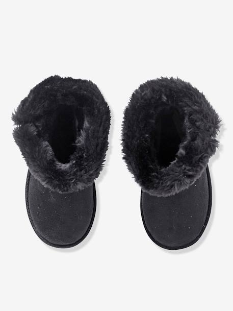 Girls' Boots with Fur Black 