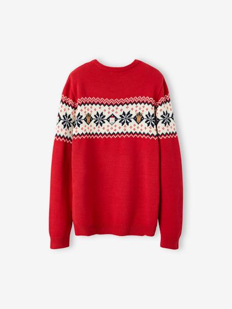 Christmas Jacquard Jumper for Adults, Family Capsule Collection fir green+red 