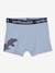 Pack of 5 Stretch Boxers for Boys, Dinosaurs Light Grey/Print 