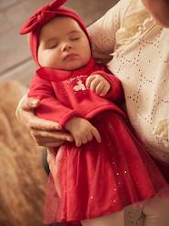 Christmas Combo: Dress, Headband & Tights for Babies