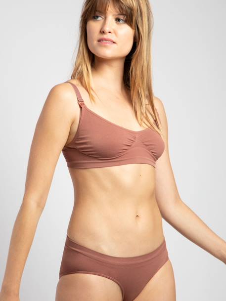 Pack of 2 Seamless Eco-Responsible Bras, Mysoft by ENVIE DE FRAISE terracotta 