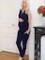 Maternity Jumpsuit, Trisha Tank by ENVIE DE FRAISE black+navy blue 