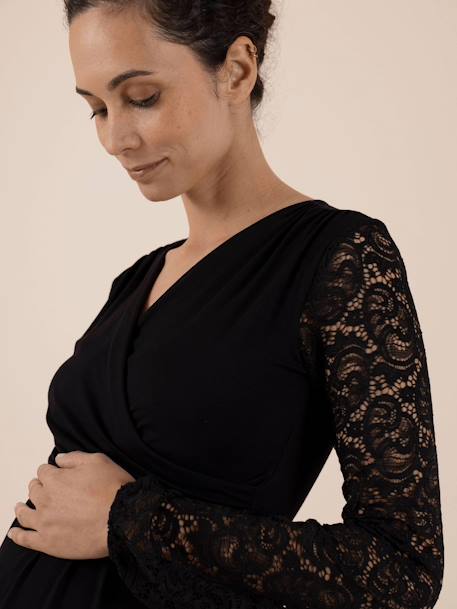 Dress for Maternity, Celine LS by ENVIE DE FRAISE black 