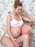 Maternity & Nursing Special Bra, Lined in Organic Cotton, Icone by ENVIE DE FRAISE beige+white 