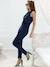 Maternity Jumpsuit, Trisha Tank by ENVIE DE FRAISE black+navy blue 