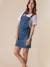 ENVIE DE FRAISE Denim Dungaree-Dress for Maternity stone 