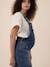 ENVIE DE FRAISE Denim Dungaree-Dress for Maternity stone 