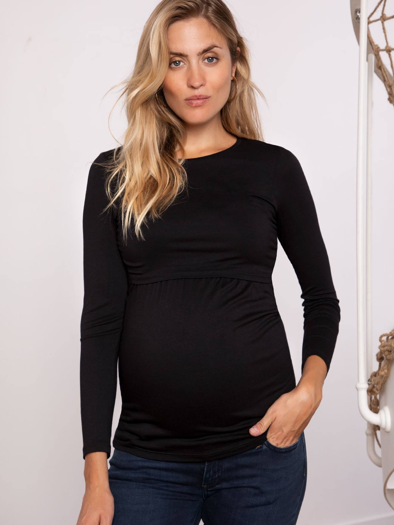 Black maternity tops outlet uk