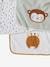 Set of 3 Animals Bibs, Easy to Put On ecru 