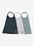 Set of 3 Large Bibs grey blue 