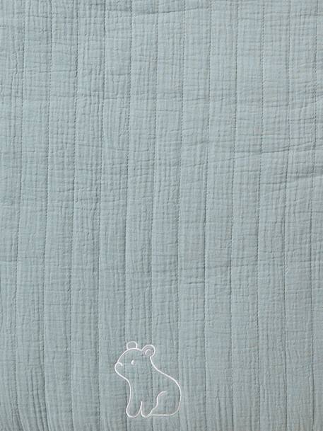 Summer Special Baby Nest in Cotton Gauze grey blue 