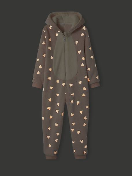 Glow-in-the-Dark Bear Onesie Pyjama rose 