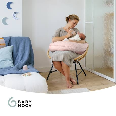 Doomoo Buddy Cushion for Nursing, by BABYMOOV beige+Dark Beige+Grey/Print+rose+terracotta 