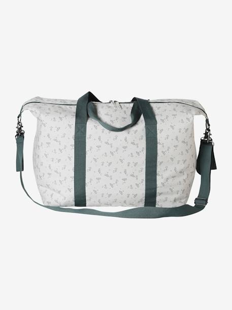 Weekend Changing Bag with Print: La Vie est Pleine de Surprises BLACK MEDIUM SOLID WITH DESIGN+Dark Blue+grey green+printed green 