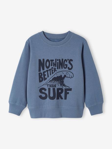 Basics Sweatshirt with Graphic Motif for Boys grey blue+marl beige+pistachio 