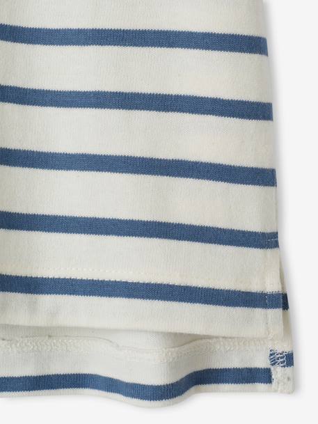 Striped Short Sleeve T-Shirt for Children striped blue 