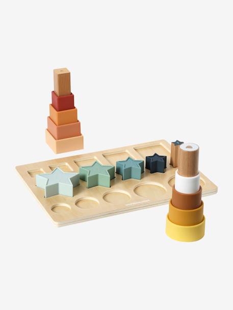 Shape Sorting Board in Wood FSC® & Silicone white 