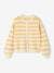 Striped Cardigan in Shimmery Rib Knit for Girls peach 