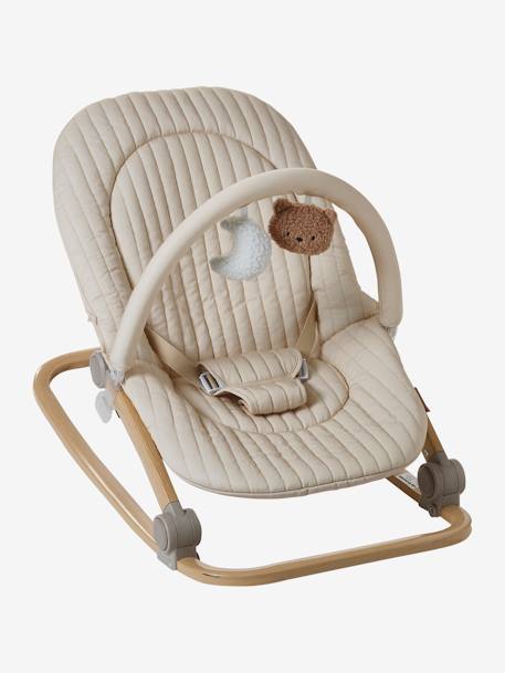 Baby Bouncer with Arch, Babydream ecru+GREEN LIGHT SOLID+Grey+YELLOW DARK SOLID 