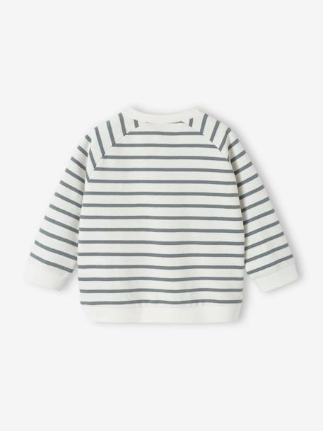 Striped Fleece Sweatshirt for Babies slate blue+striped blue+striped green 