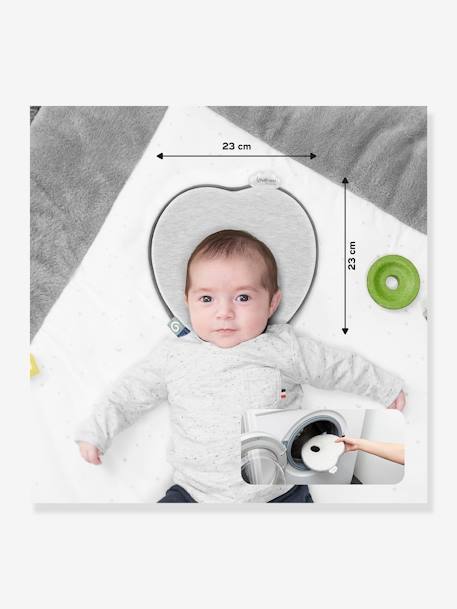 Lovenest Original Flat Head Baby Pillow, by BABYMOOV Grey 