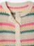 Striped Cardigan in Fancy Knit for Girls ecru 