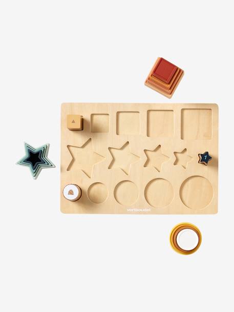 Shape Sorting Board in Wood FSC® & Silicone white 