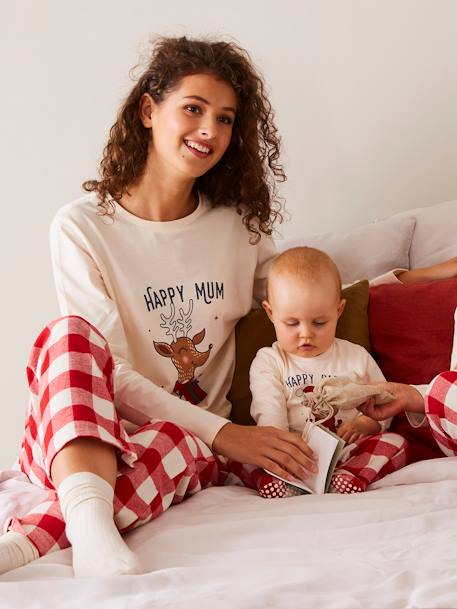 Christmas Pyjamas for Women, 'Happy Family' Capsule Collection ecru 