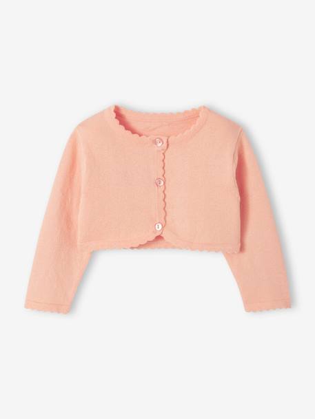 Bolero Cardigan for Babies coral 