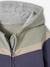 Jacket with Hood & Zip for Boys aqua green+Light Brown 