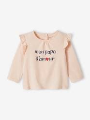 T-Shirt in Organic Cotton with Message, for Babies