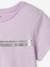 Sports T-Shirt with Iridescent Stripes for Girls lilac+rosy+WHITE LIGHT SOLID WITH DESIGN 