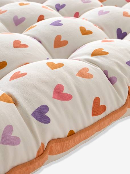 Floor Mattress, Pop Hearts & Stripes tangerine 