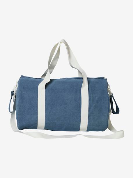 Denim Changing Bag, Baby Roll bleached denim 