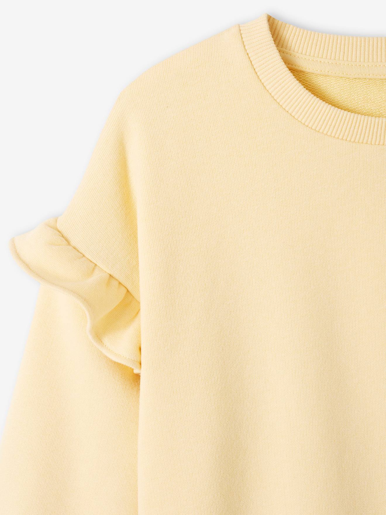 Pastel yellow crew on sale neck