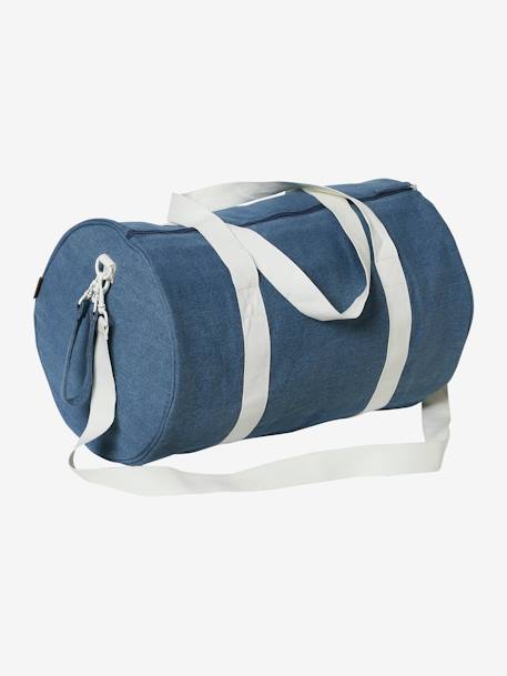 Denim Changing Bag, Baby Roll bleached denim 