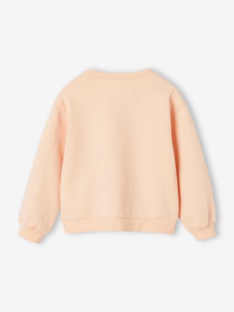 Basics Sweatshirt with Motif for Girls apricot+marl grey+sweet pink 