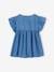 Light Denim Blouse with Short Ruffled Sleeves for Girls stone 