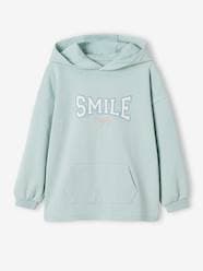 Girls-Cardigans, Jumpers & Sweatshirts-Sweatshirts & Hoodies-Long Varsity-Style Sports Sweatshirt for Girls