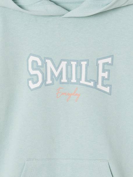 Long Varsity-Style Sports Sweatshirt for Girls aqua green 