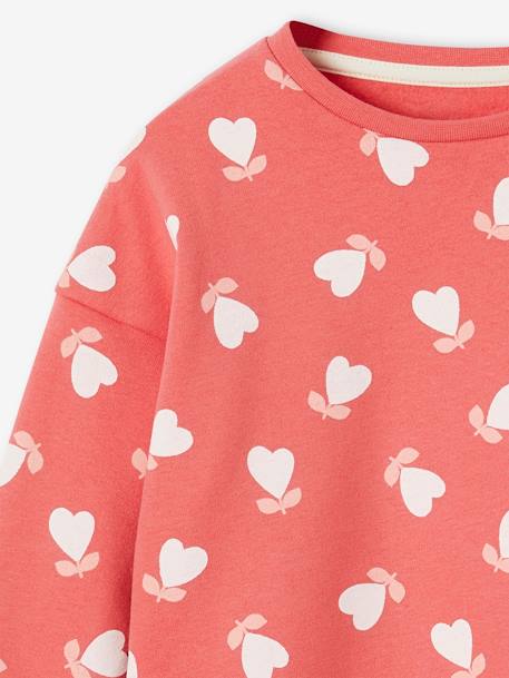 Sweatshirt with Fancy Motifs for Girls red 