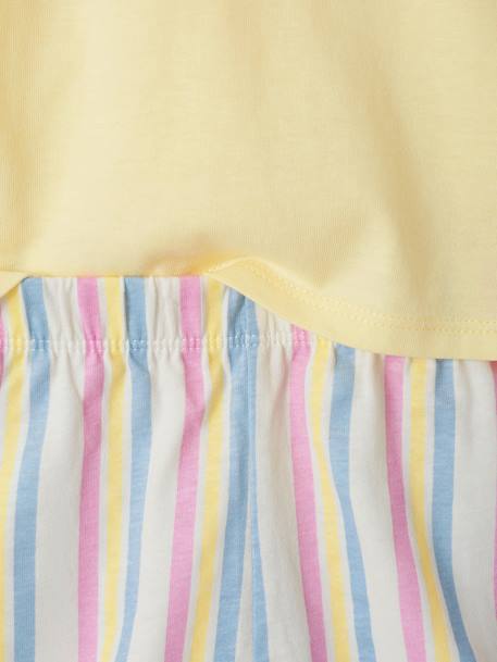 Short Pyjamas for Girls, 'Meilleure Sister' pastel yellow 