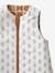 Reversible Sleeveless Baby Sleeping Bag with Central Opening, Ethnic printed beige 