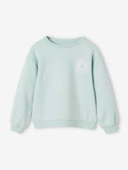 Girls-Cardigans, Jumpers & Sweatshirts-Basics Sweatshirt with Motif for Girls