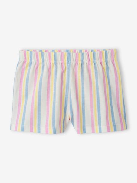 Short Pyjamas for Girls, 'Meilleure Sister' pastel yellow 